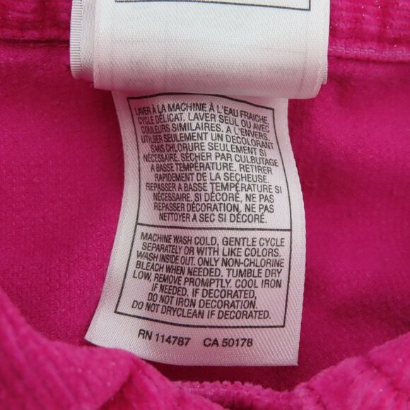 Disney Girls Extra Small XS 4 Pink Shimmer Embroidered Princess Corduroy Jacket - Picture 10 of 14